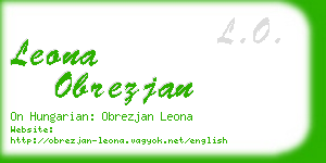 leona obrezjan business card